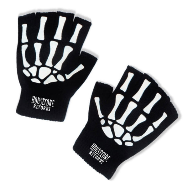 skeleton handschuhe Housecore Records: Fingerless Skeleton Gloves