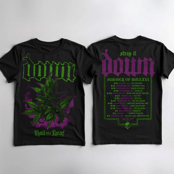 DOWN: Strap It Tour, Hail The Leaf t-shirt