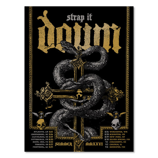 DOWN: Strap It Down Tour Poster 2026 Unsigned