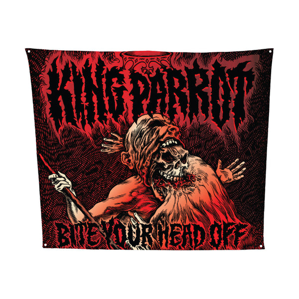 King Parrot: "Bite Your Head Off" Flag ***PRE-ORDER***